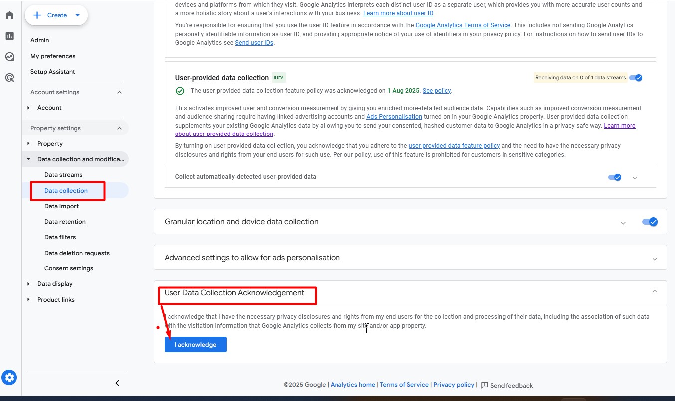 Настройки на Enhanced conversions